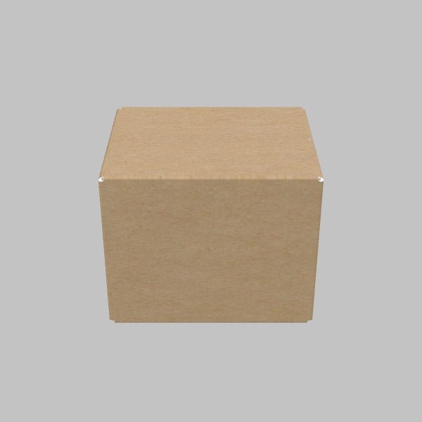 A Custom Shipping Box by 105 Packaging on a neutral gray background.